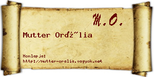 Mutter Orália névjegykártya